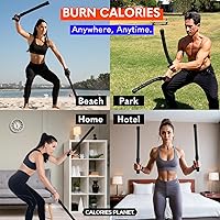 Vista 6 de X1 Weighted Ropeless Battle Rope for Home Gym, Workout Exercise Rope for Strength Building, HIIT and Low-Impact Aerobic Training for Men & Women