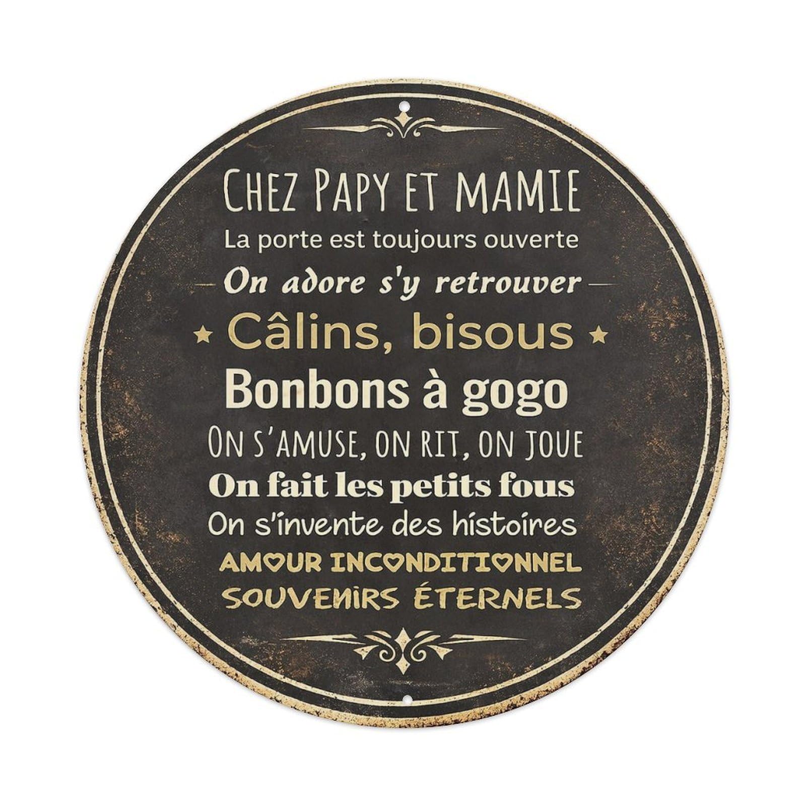 At Grandma And Grandpa's House Metal Tin Sign Plaque