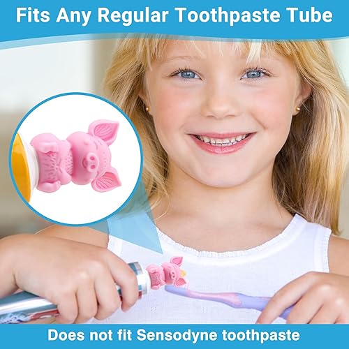 Miniatura 32 de Tilcare - Tapas de pasta de dientes con cierre automático, paquete de 6, dispensadores de tapas sin residuos para baño de adultos y niños, tapas