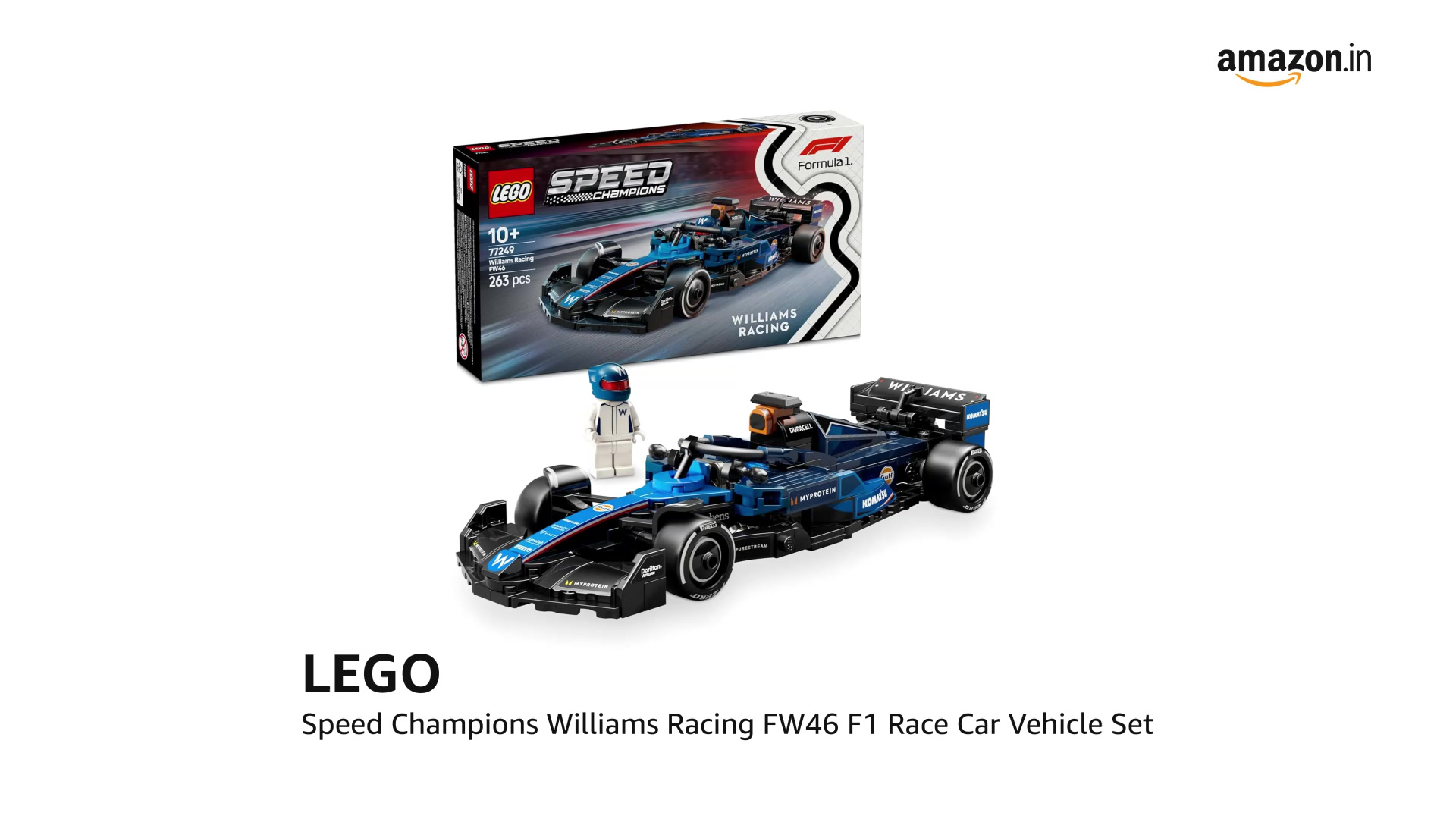 LEGO Speed Champions Williams Racing FW46 F1 Race Car Set 77249