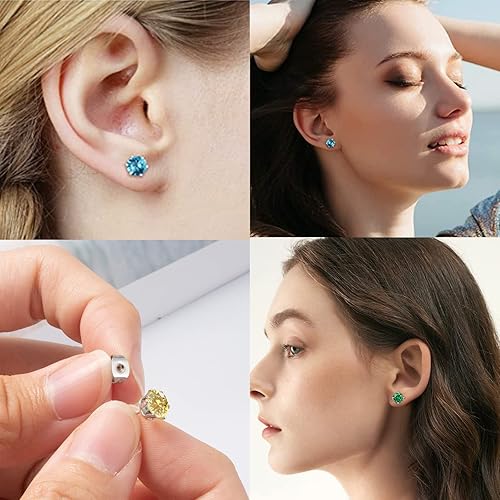 Miniatura 5 de HYJLPAF Kit de 2 piercings de oreja, pistola de perforación de oreja desechable, kit de 14 piezas de aretes de seguridad, kit de pistola de