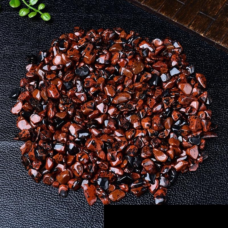 Pietra Originale per vasche da Pesca, Ghiaia di Cristallo di Ossidiana da 5-12 mm for acquari, vasi di Fiori, Decorazioni for Il Paesaggio, Cristalli Grezzi Naturali(7-9mm1000g)