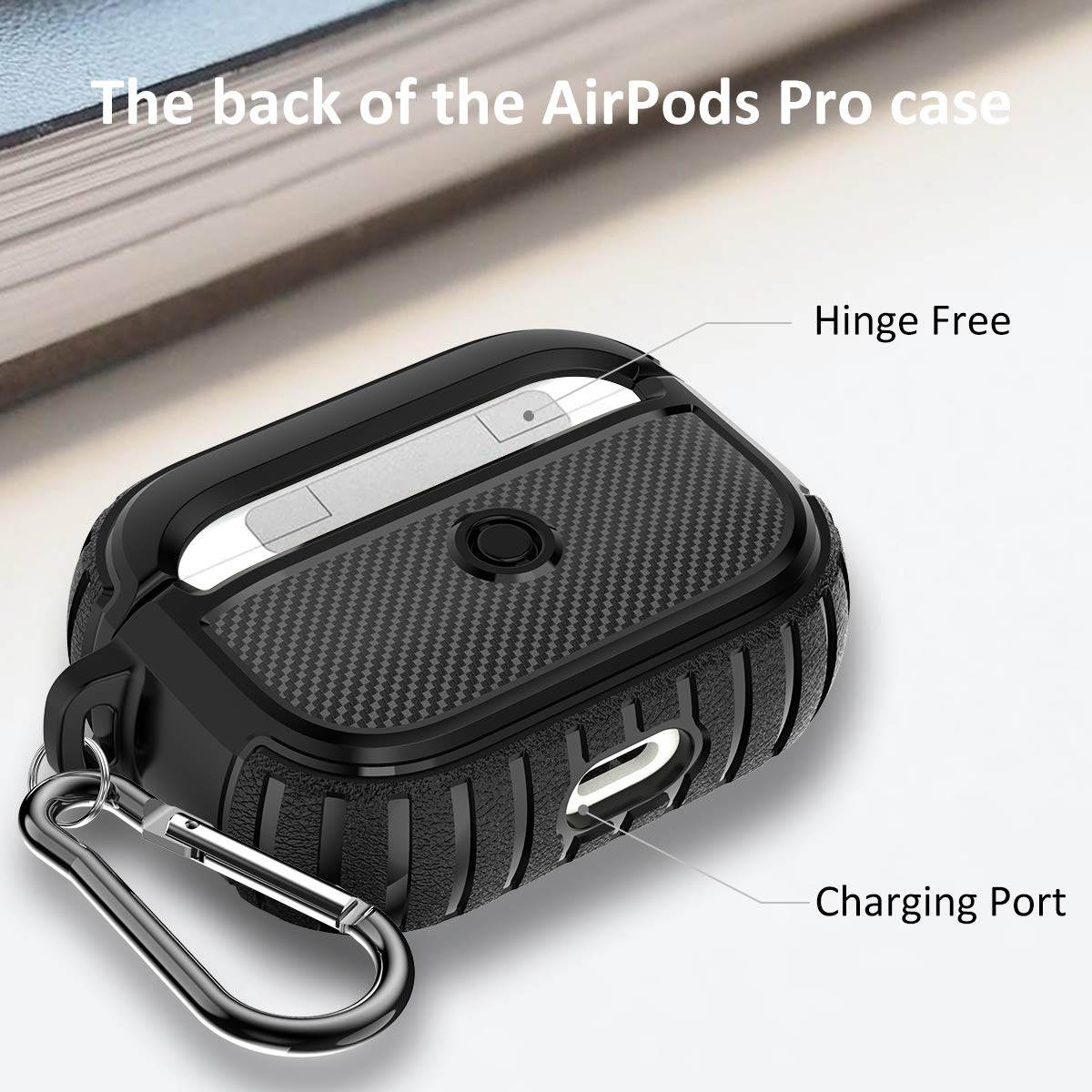 Hocase AirPods Pro Case, Rugged Shockproof TPU 2-Piece Cover Skin
