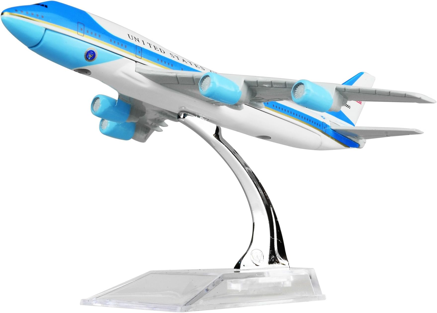 LESES Diecast Plane Model 1:400 Scale Airforce One 747 Airplane Model for Decoration or Gift