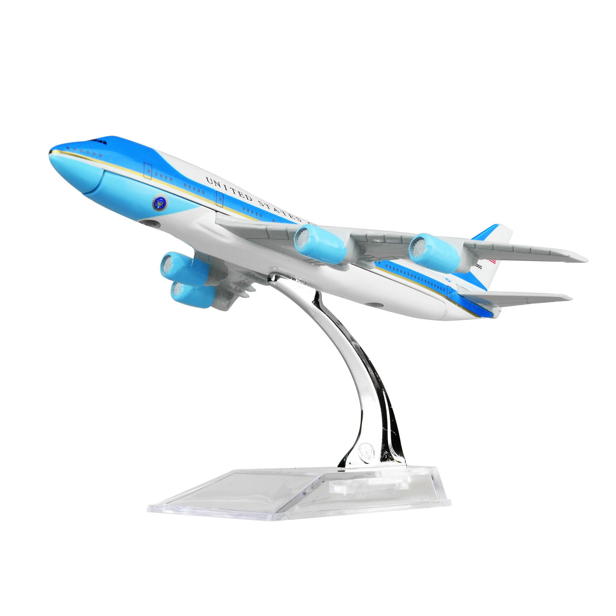 LESES Diecast Plane Model 1:400 Scale Airforce One 747 Airplane Model for Decoration or Gift