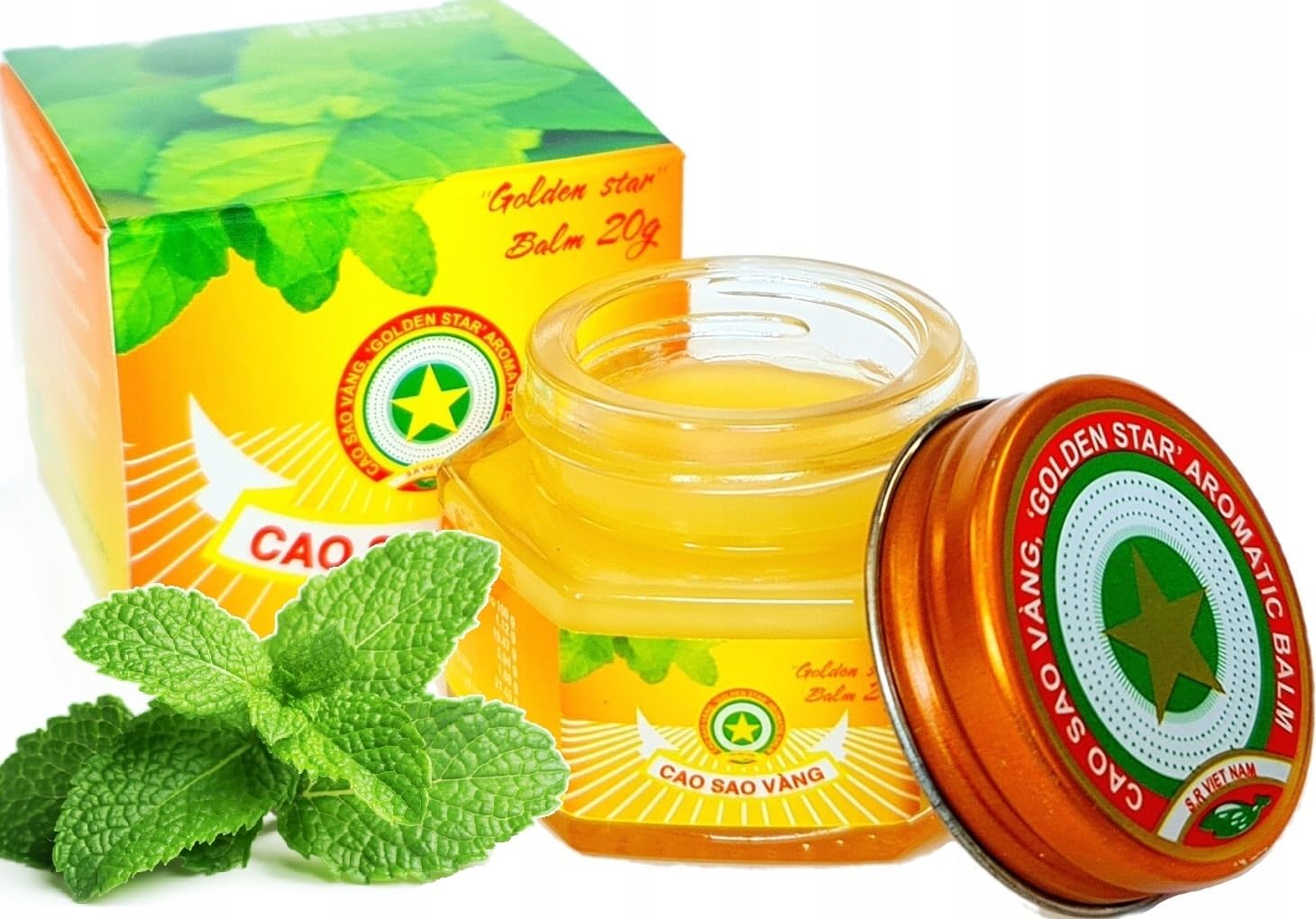 Golden Star Balm Large Jar - Cao Sao Vang 20 Grams