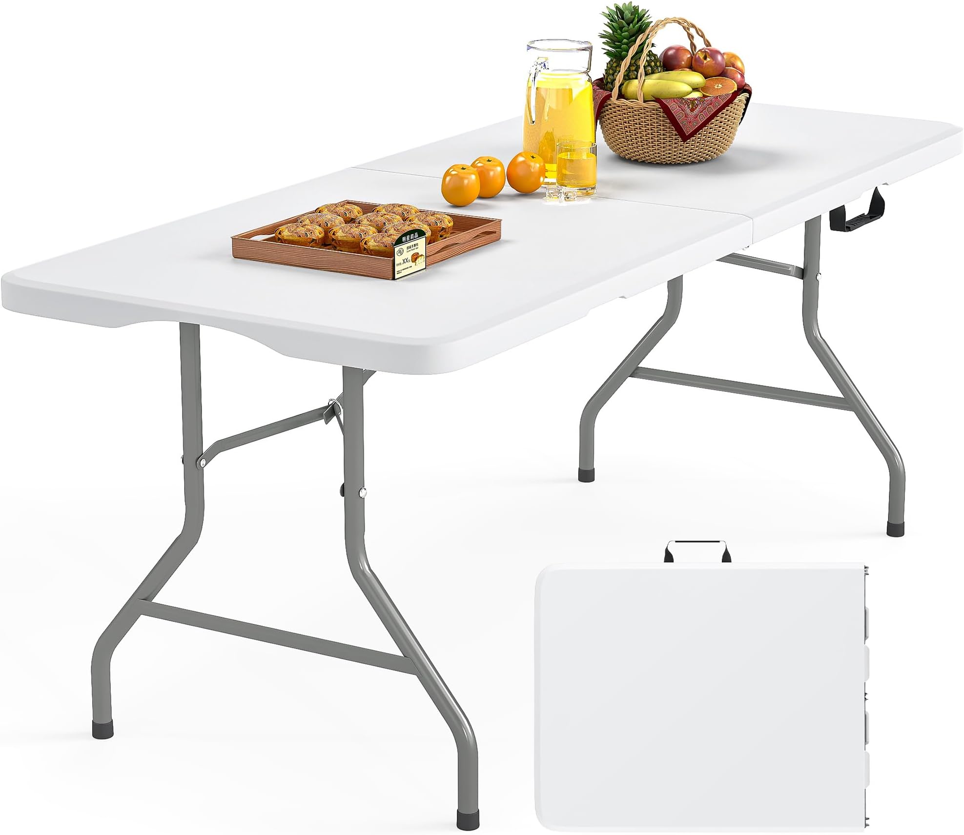 No Assembly Required, Folding Table, Long Desk, Load Capacity 44.1 lbs (200 kg), Camping Table, Work Outdoor Table, Folding Desk, Gardening Desk, Work Desk, Work Desk, For Home Delivery, Picnics
