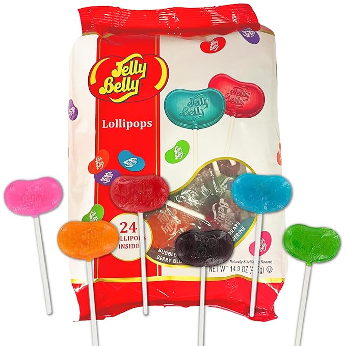 Jelly Belly BeanShaped Lollipops, Delicious Fruit