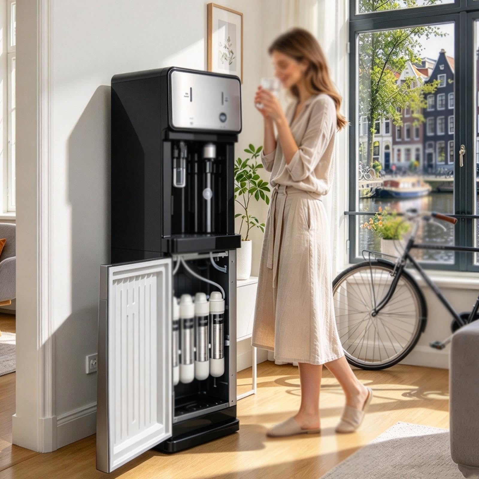Bodenstehender Wasserspender, 3 Temperatureinstellungen