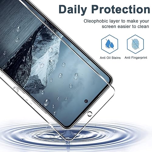 Miniatura 4 de Paquete de 3 + 3 protectores de pantalla para Galaxy A52 5G + protector de lente de cámara, película de vidrio templado 9H, resistente a los