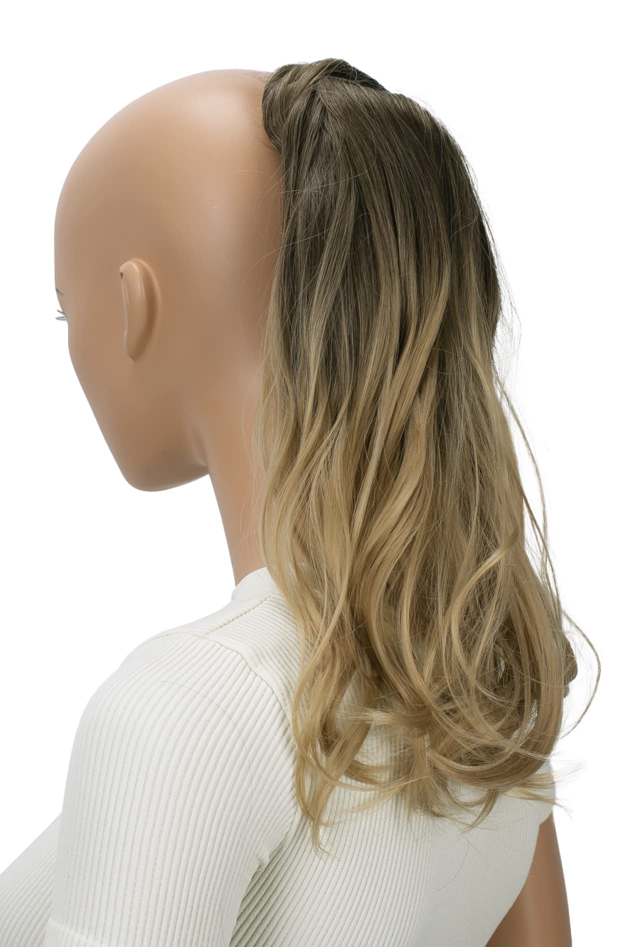 CAISHABy PRETTYSHOP Hannah HCK207 Hair Braid with Velcro Fastening, Hairpiece Hair Extension, Slightly Wavy Brown Blonde Mix