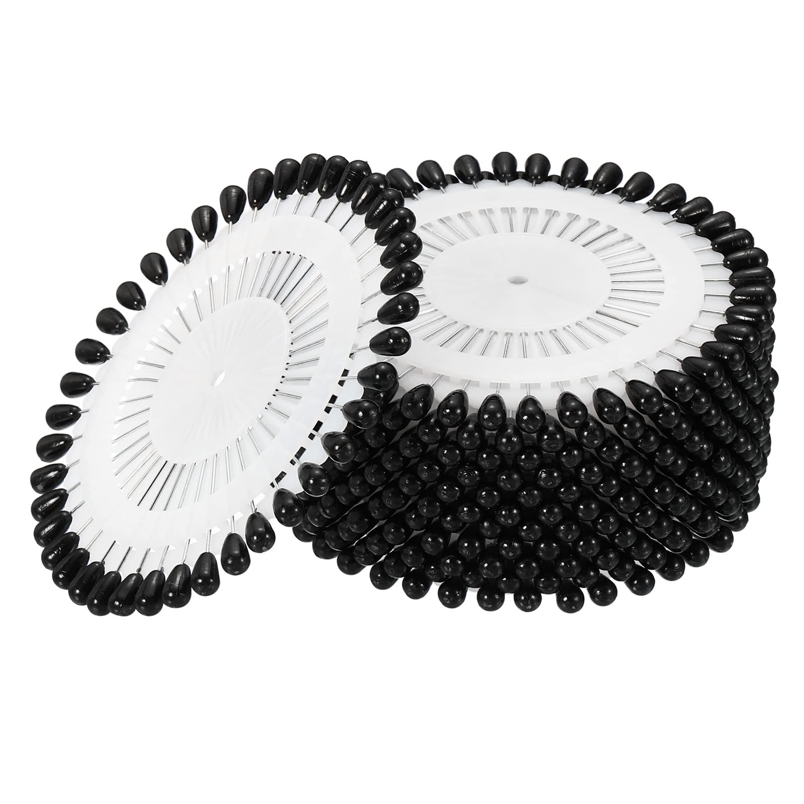 PATIKIL Sewing Pins, 12 Set Decorative Corsage Straight Pin for Sewing Crafts Supplies Black