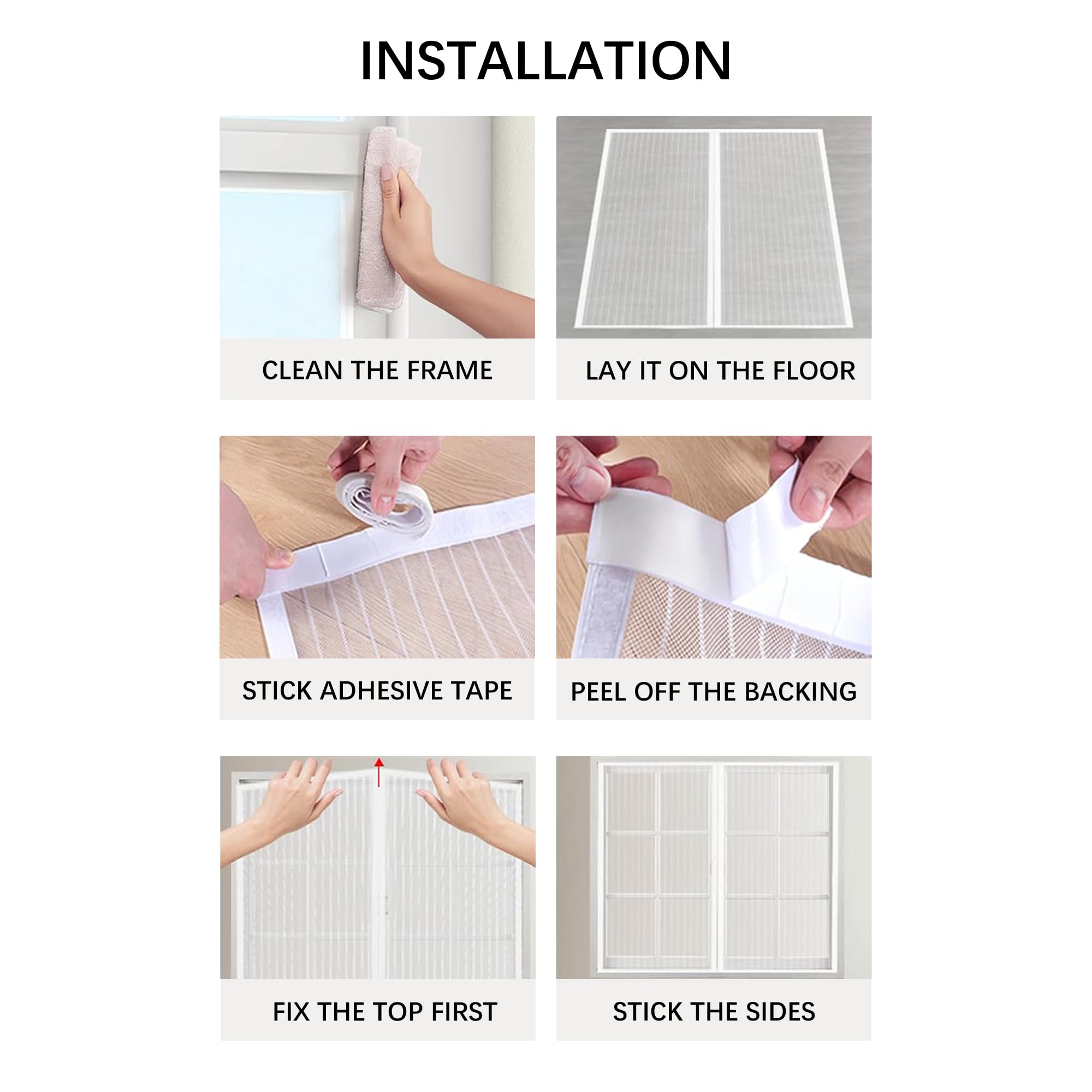 Amazon | フライスクリーン Windows用 磁気 195 x 72cm 磁気フライ