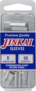 JINKAI Fluorocarbon/Monofiliment Leader Crimping Sleeves 50 Pack Mono Fluoro Leader Crimp Sleeve D