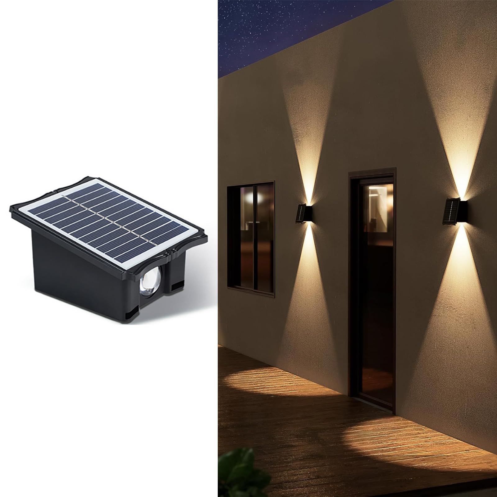 Lampada Da Parete Solare | 2 Pezzi Con 6 LED, Impermeabile IP65 - Foto 11