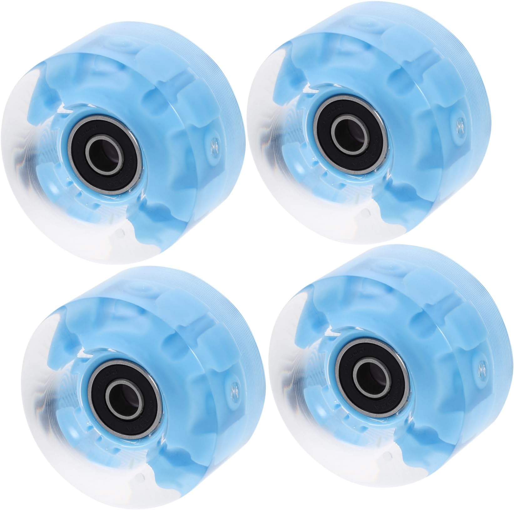 ERINGOGO Fashion Cool Luminous Skate Wheels 4pcs Double-row Roller Skating Wheels for Street Skating