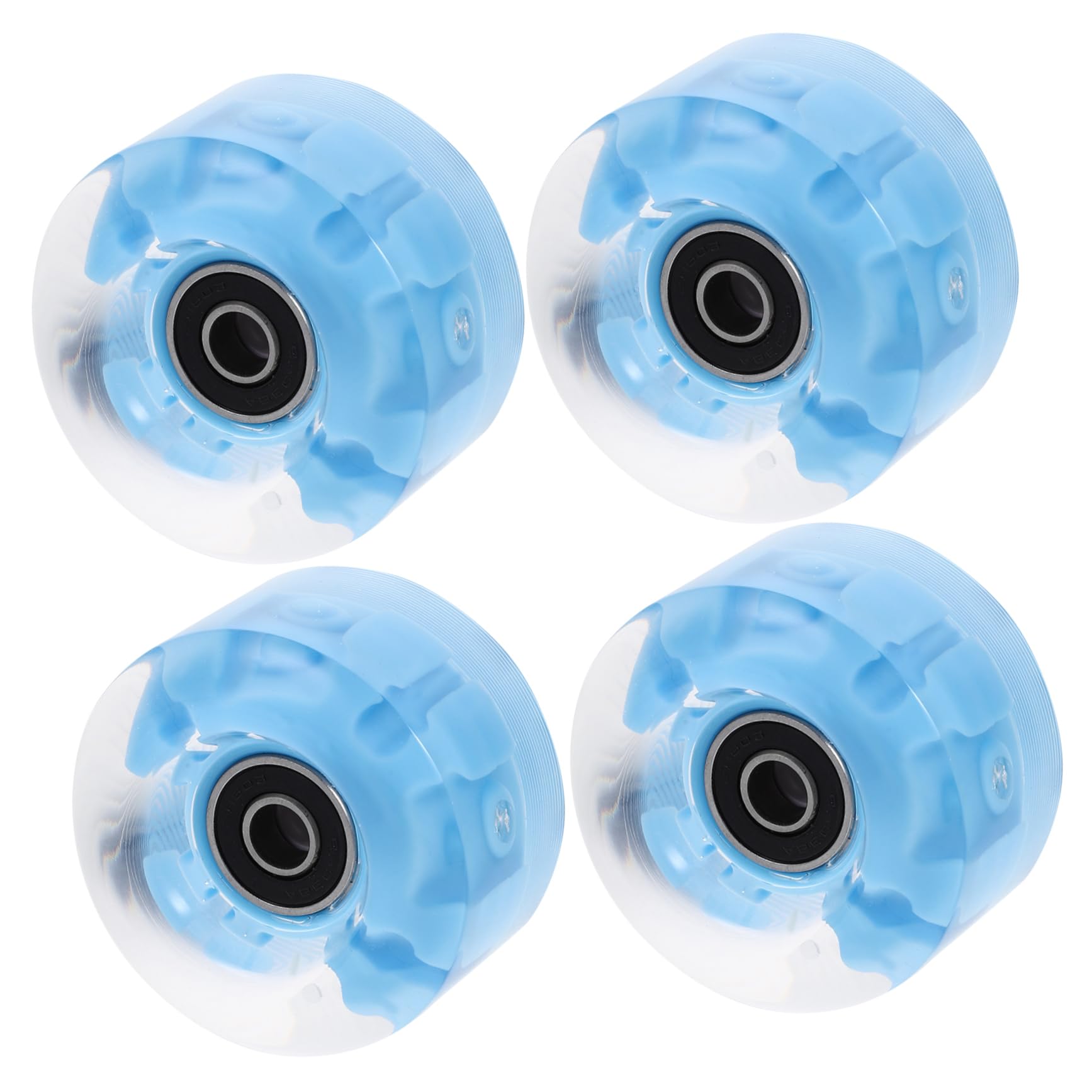 ERINGOGO Fashion Cool Luminous Skate Wheels 4pcs Double-row Roller Skating Wheels for Street Skating