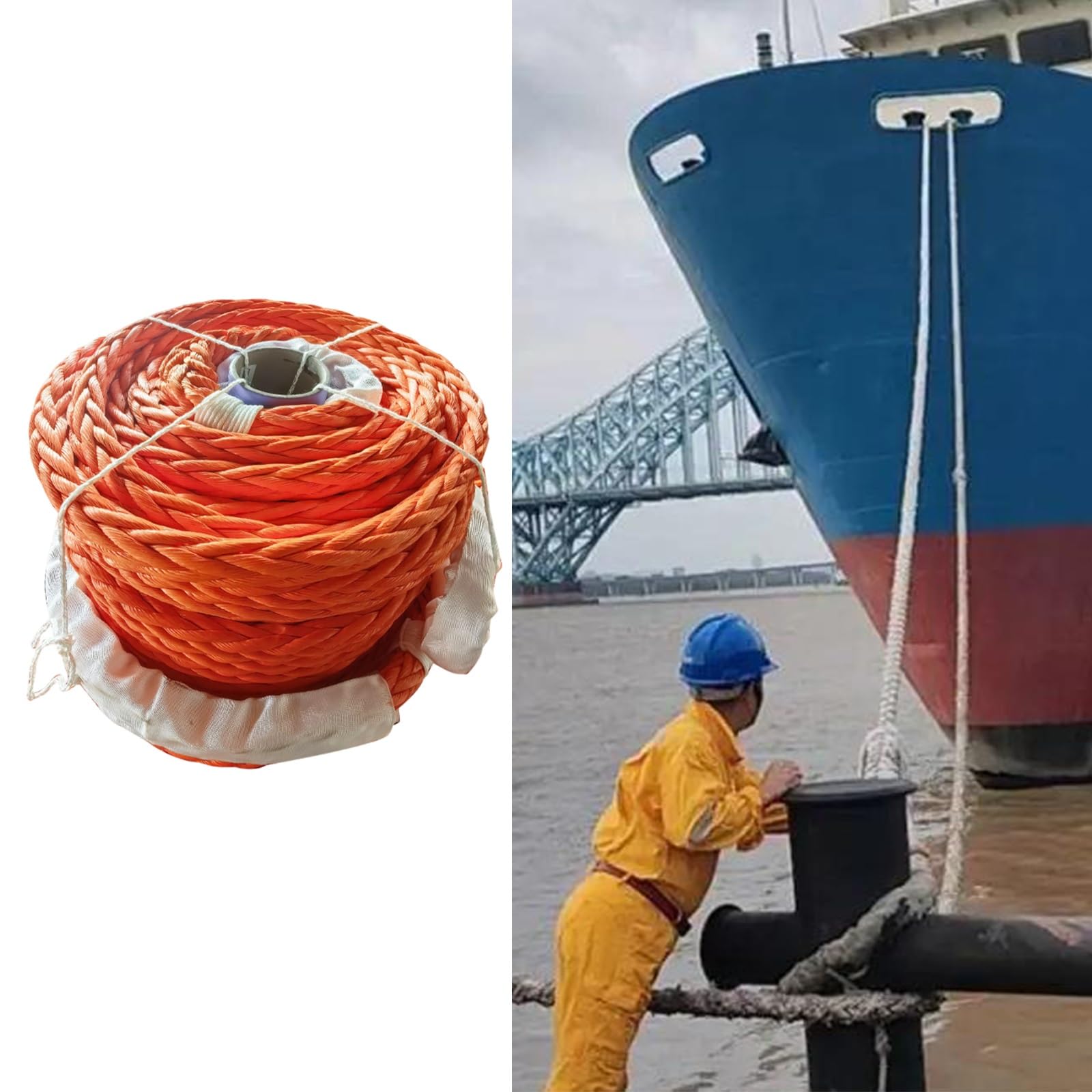 Corde d'ancrage robuste de 50 à 260 tonnes pour amarrage de bateau