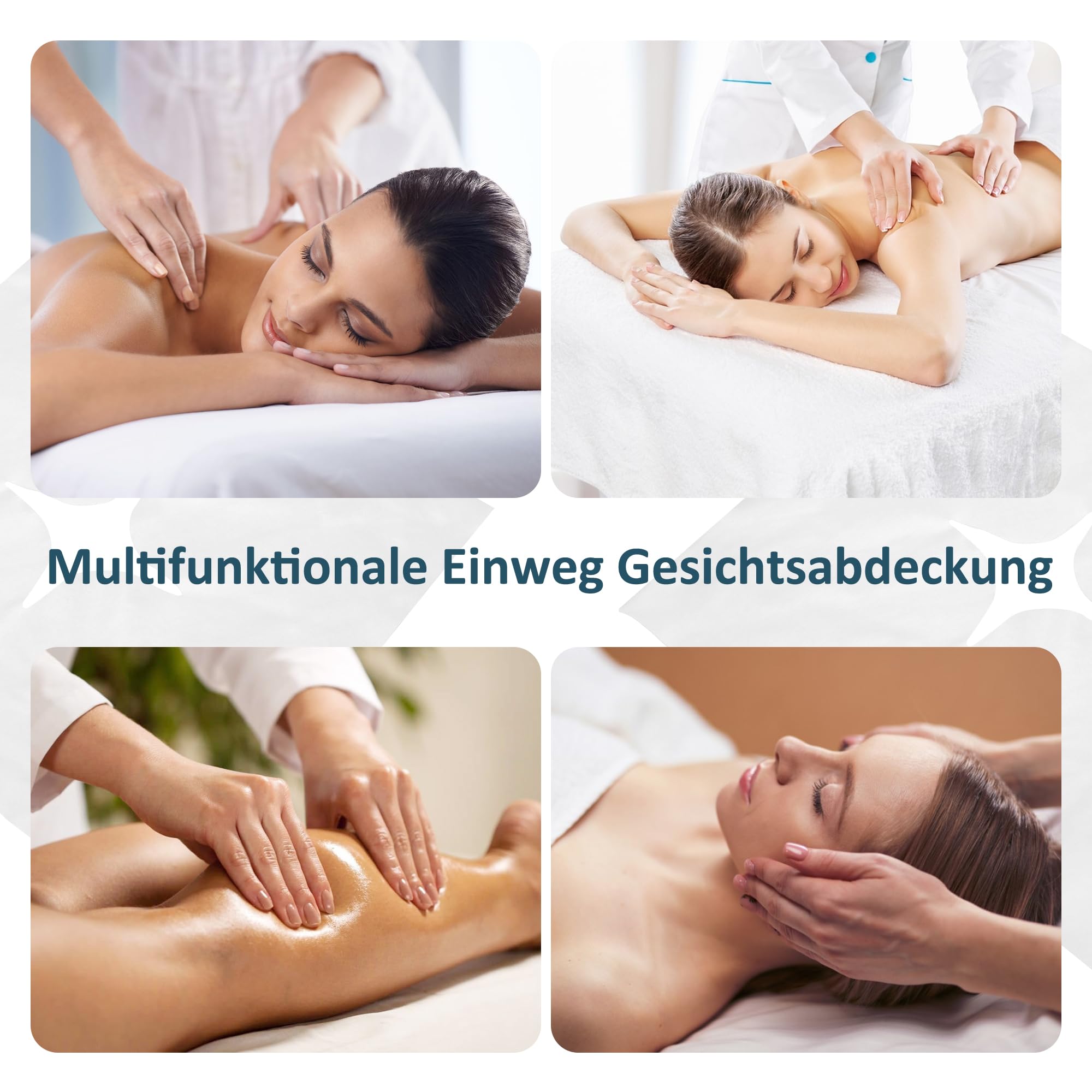 1000 Stück Nasenschlitztücher Massageliege, Einweg Nasenschlitztücher für Massageliegen Einwegauflage für Kopfstützen bei Massagetischen Massagebänken Behandlungsliegen