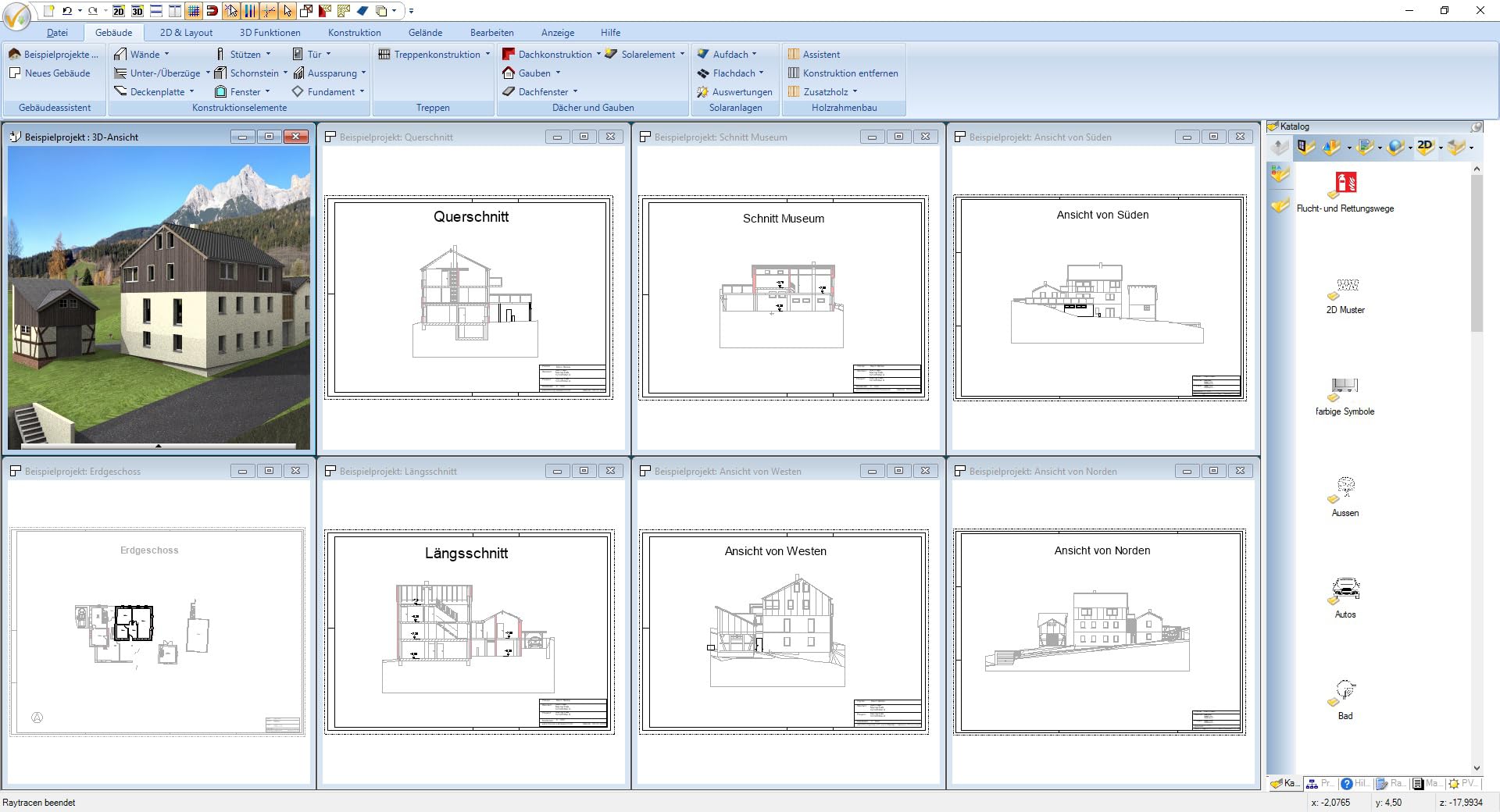 3D CAD 12 Architecture - Profi-Zeichenprogramm für Haus, Grundriss, Garten, Garage, Photovoltaik, Elektro, Deko für Win 11, 10