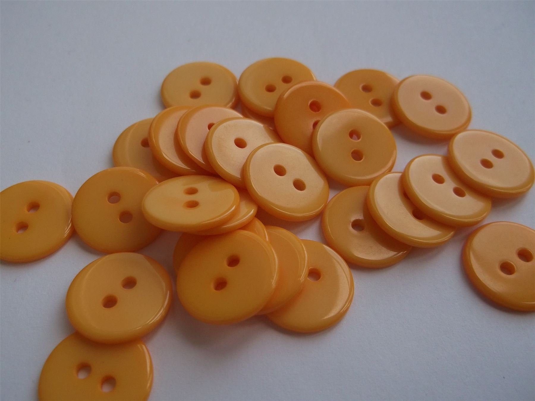 100 Round Golden Yellow Resin 15mm Buttons with 2 Sewing Holes. for Clothes Making, Art, Scrapbooking, and Many Other Crafts โ image 1