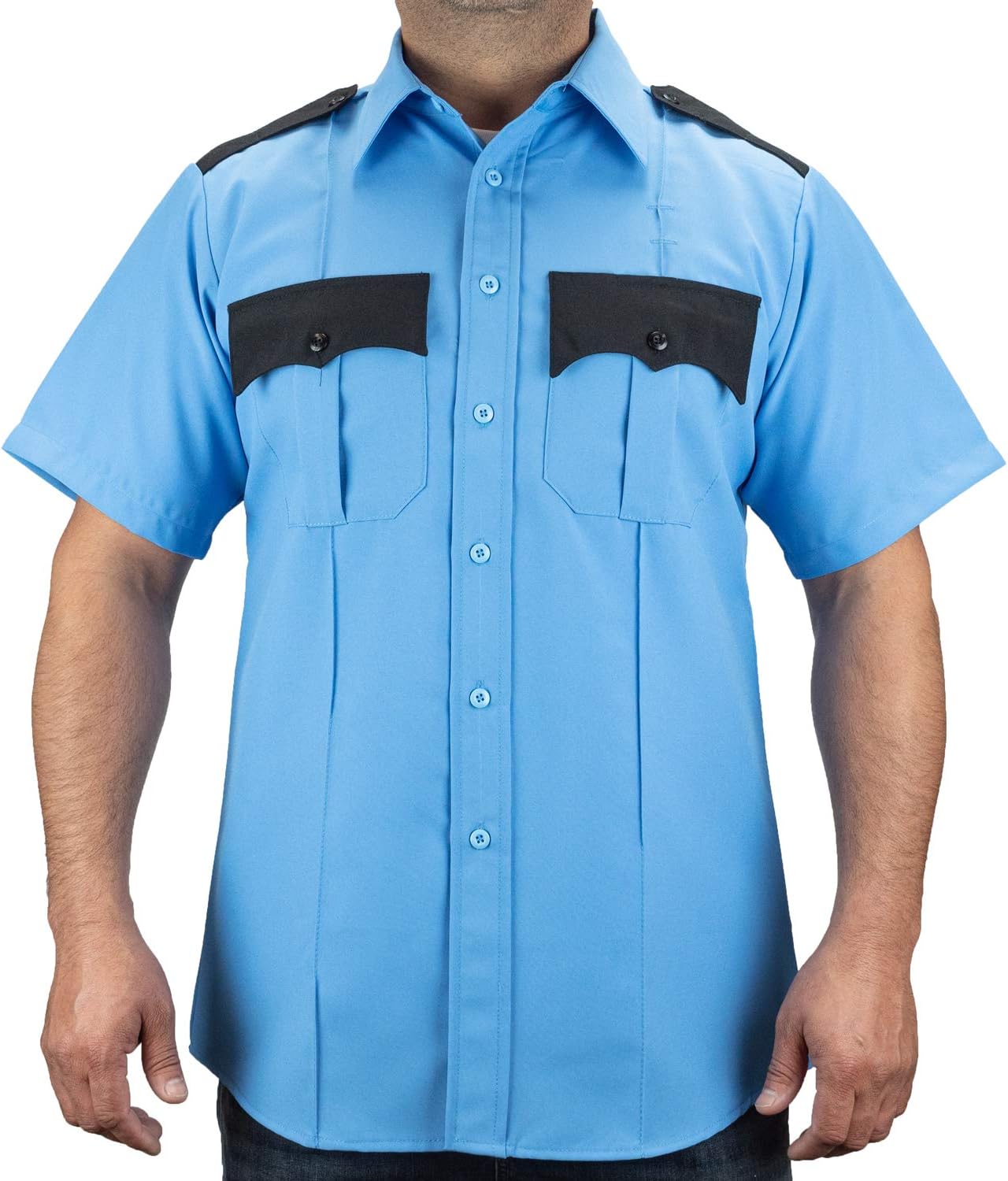 100% Polyester Two Tone Men's Uniform Shirt