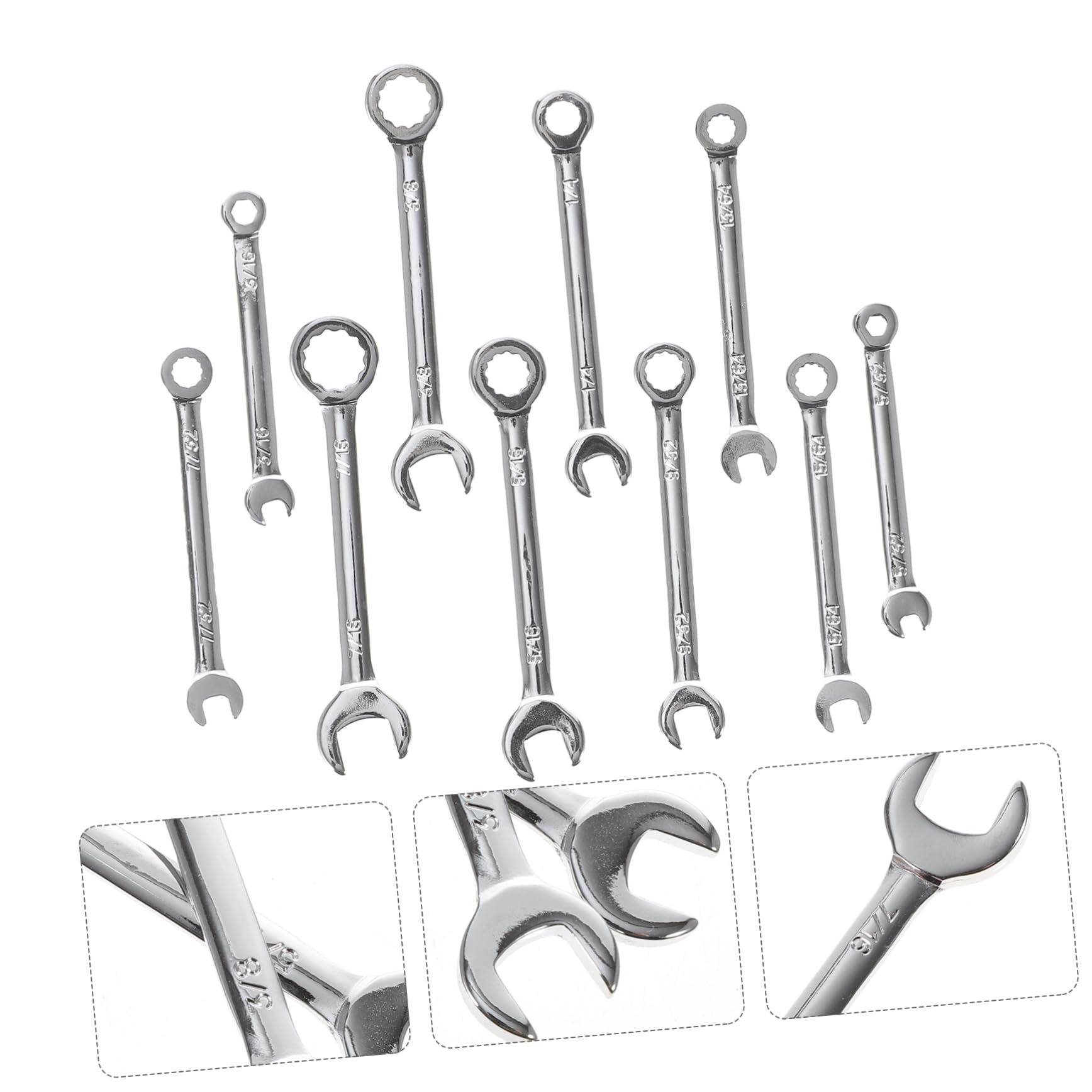 NUOBESTY Sturdy Steel Material Metric Wrench Set Open End Wrenches for Home Auto Mechanical Repair