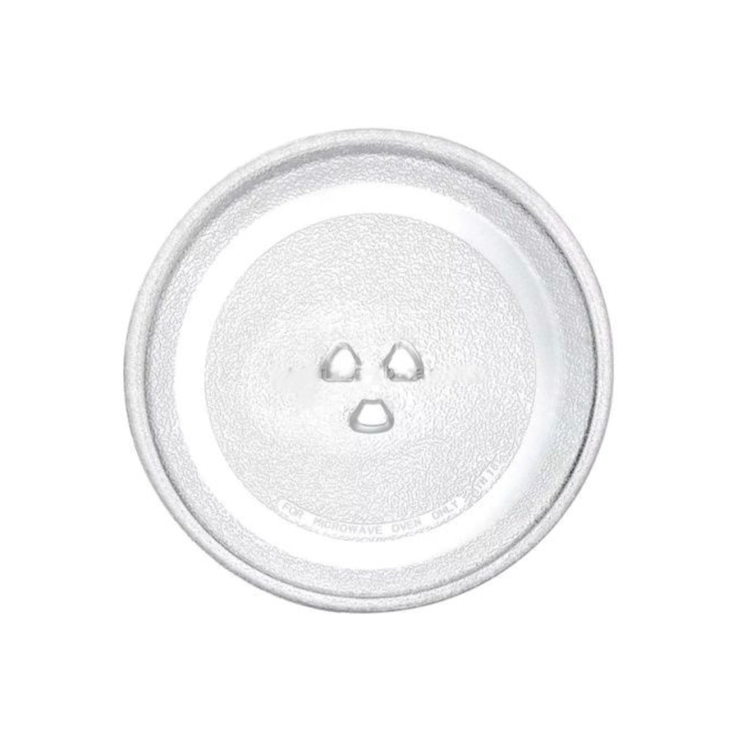 Piatto Microonde Universale 24,5 cm in Vetro Temperato – Ricambio Girevole con 3 Fissaggi Compatibile con Vari Modelli di Forni a Microonde