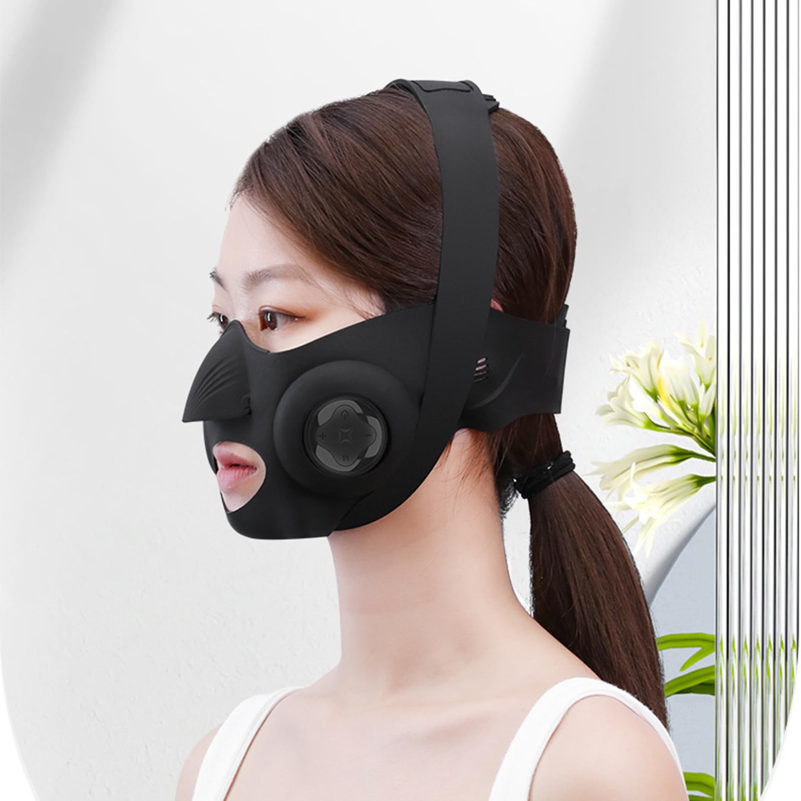Amazon | 美顔器 EMS フェイスベルト V顔 9段階レベルト 3機能モード