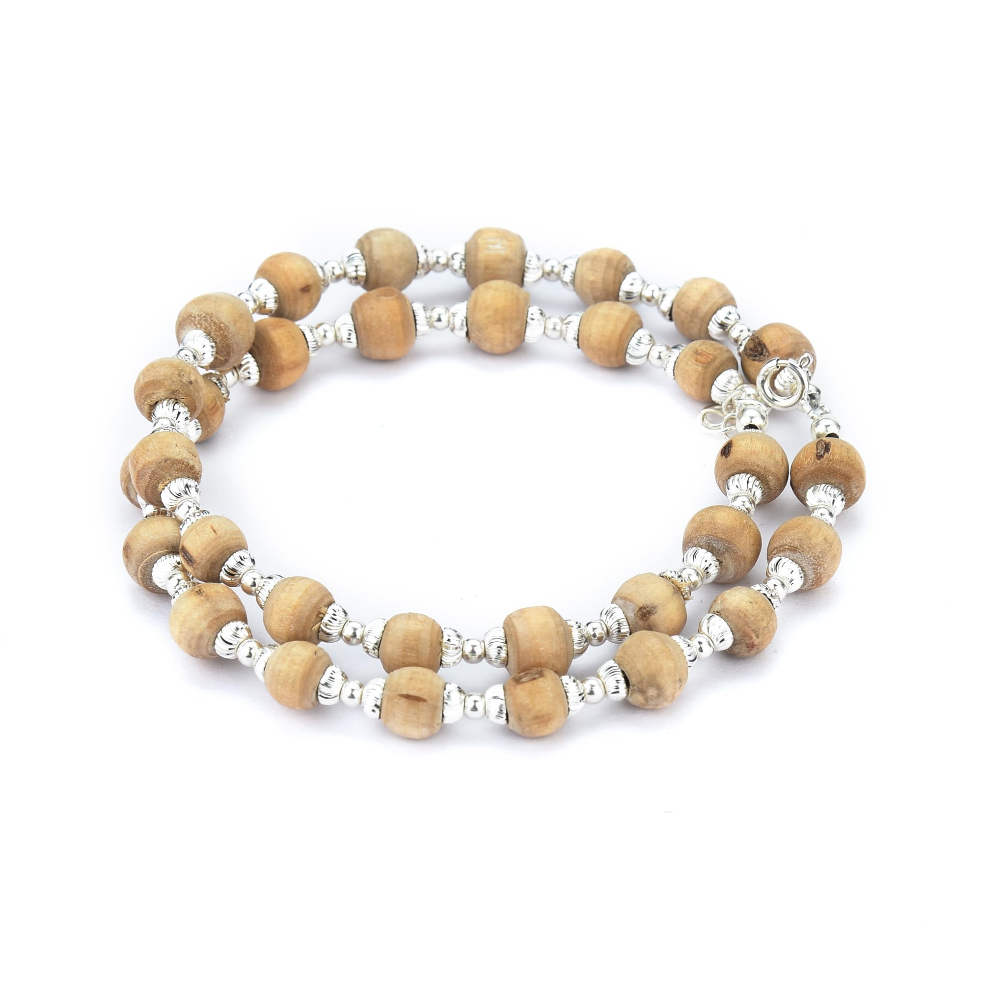 DHRUVS COLLECTION 925 Pure Silver Tulsi Double Line Joint Bracelet for Men and Women (B0CCSP28JH) Amazon Price History, Amazon Price Tracker