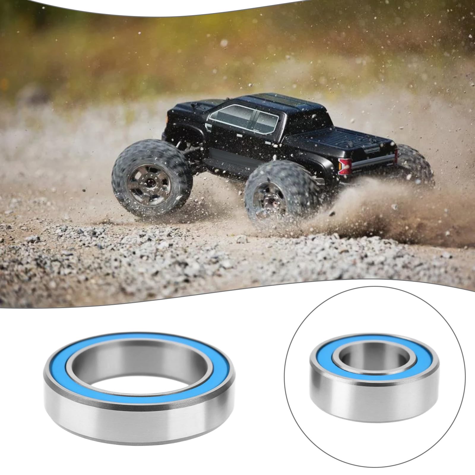 EMSea 8pcs RC Car Hubs Carriers Bearings Kit Compatible with Arrma Big Rock Compatible with Typhon 3S BLX Upgrade Parts 6x12x4mm/12x18x4mm - Image 3