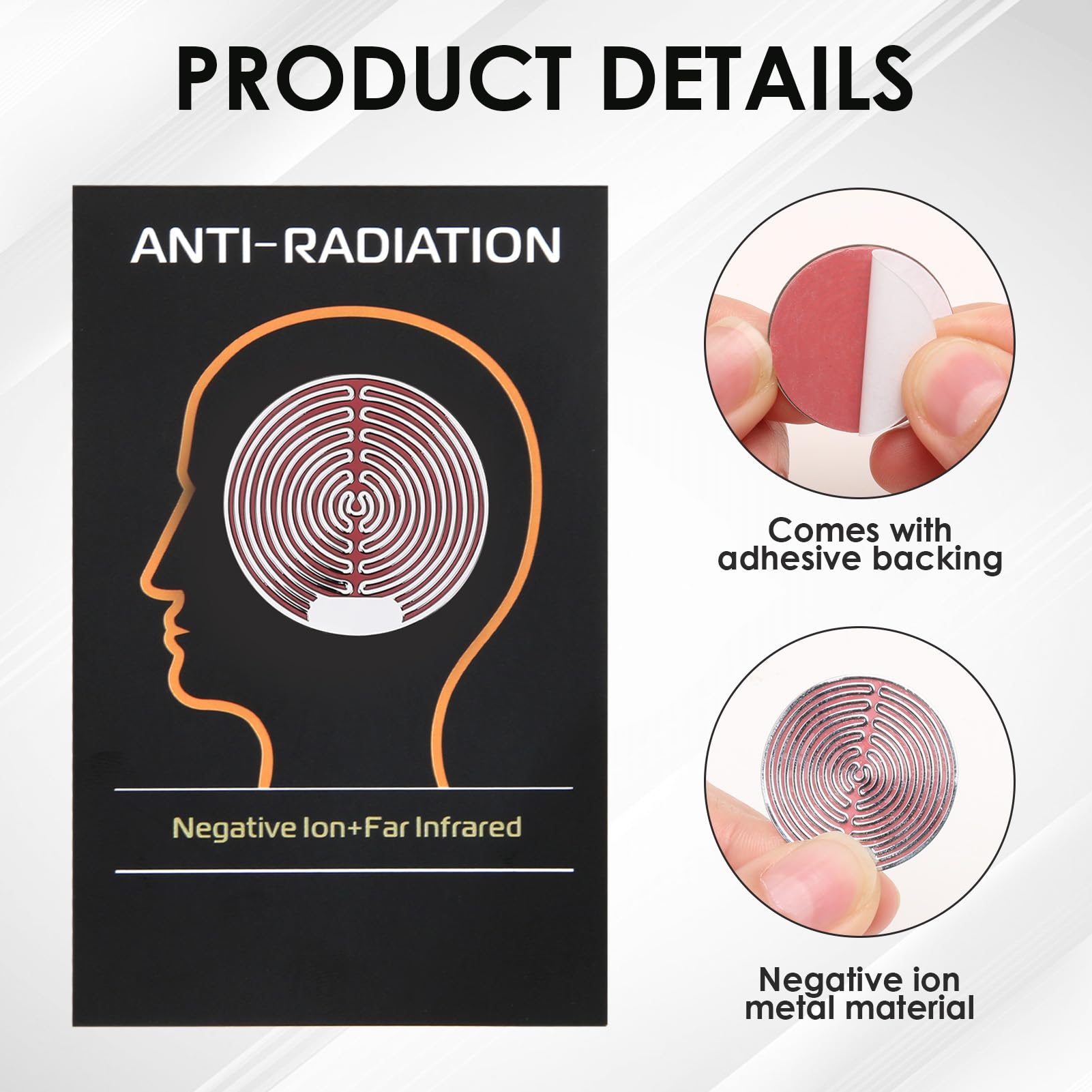 Pack da 2 Adesivi Anti-Radiazione per Cellulari, EMF Bloccanti Radiazioni per Cellulare Protezione Avanzata, 2,6cm Diametro, Universali per Telefoni Cellulari Computer Laptop Dispositivi Elettronici