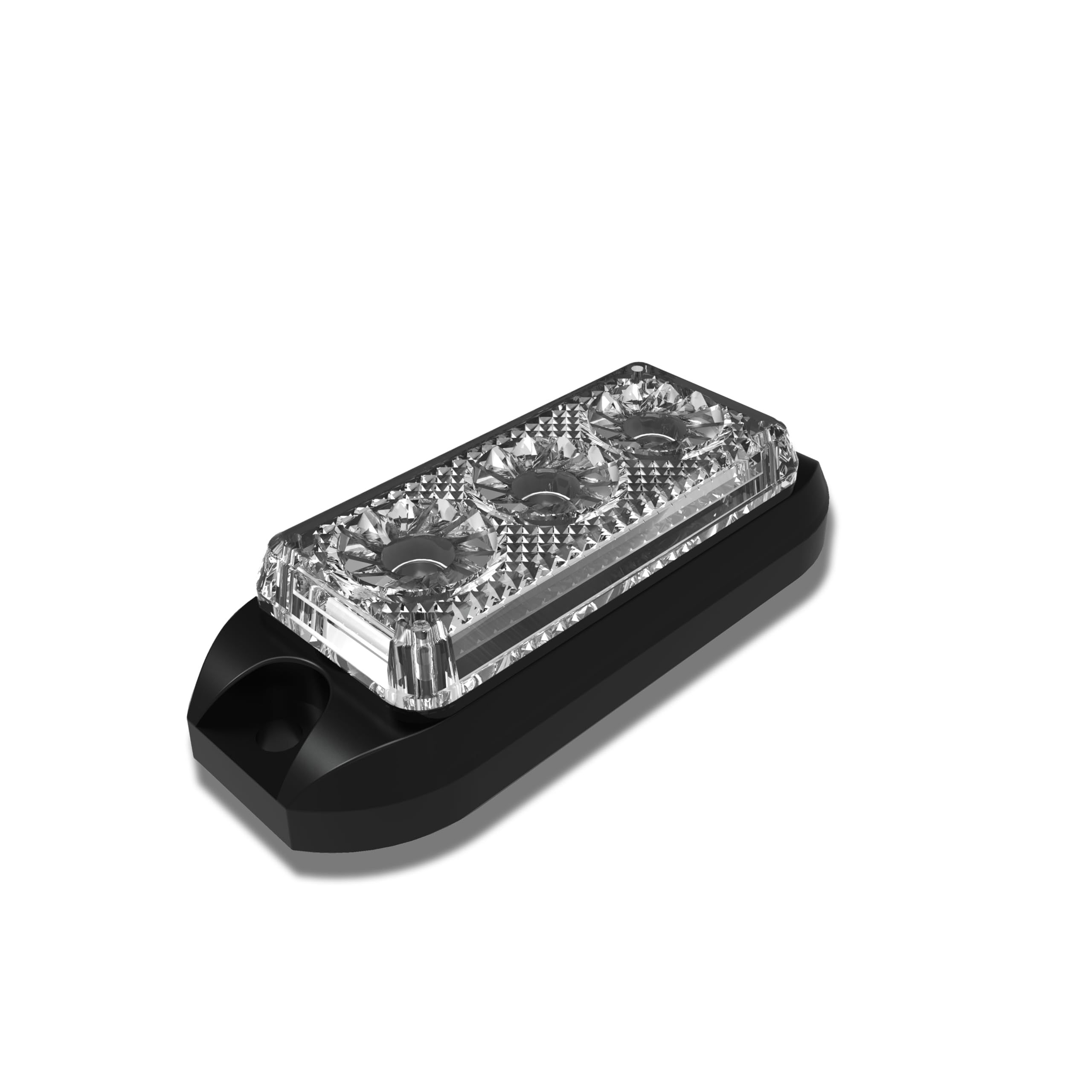 Ledqusa Swift 3.0 TIR 3 watt 3 LED Strobe Light for Police Cars, Construction Trucks, Service Vehicles, Plows, Emergency Vehicles. Surface Mount Grille Flashing Hazard Beacon Light