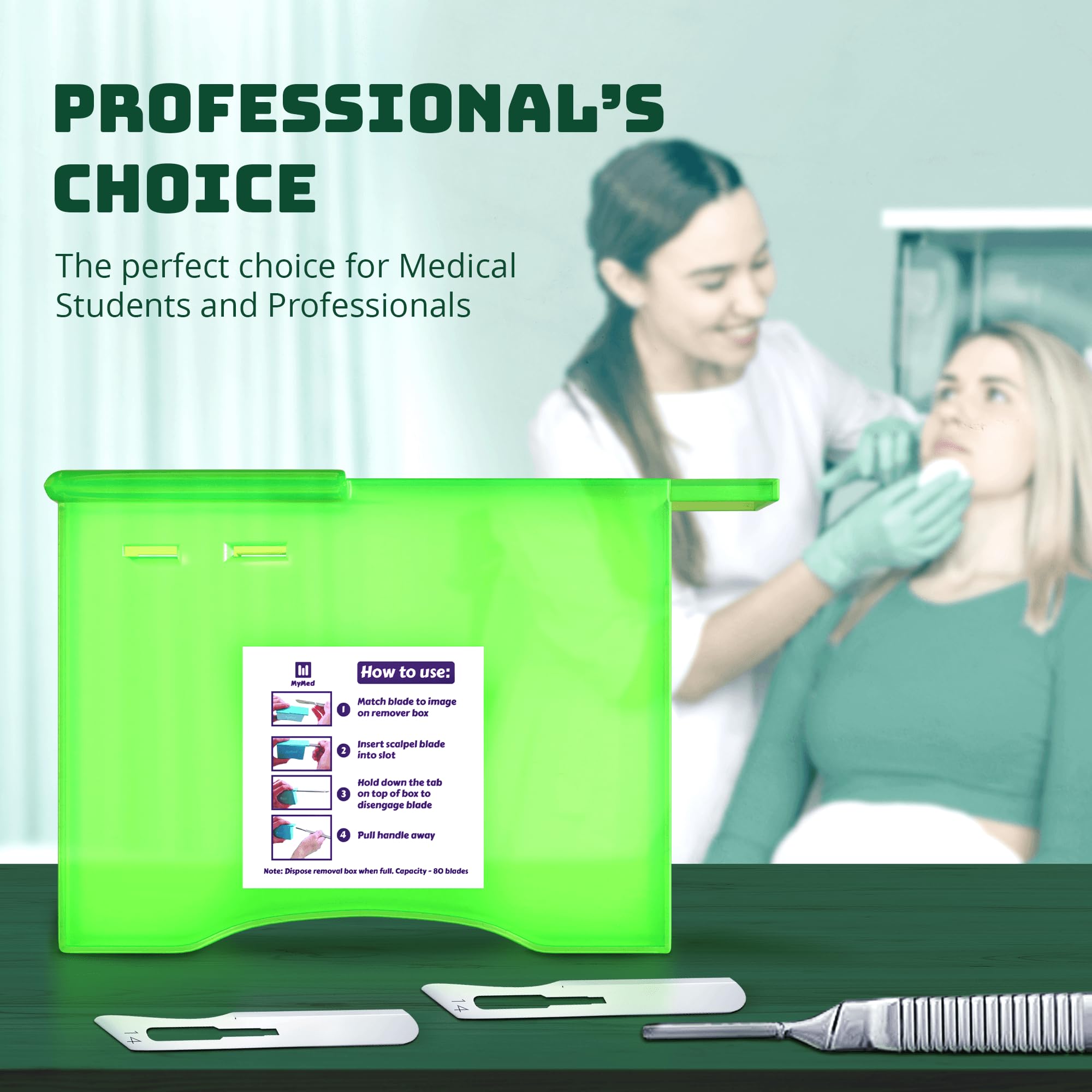 MyMed Scalpel Blade Remover - Safe, Easy-to-Use, Compact, and Efficient Blade Disposal - for Dermaplaning Razor Blade Remover Box Dermaplane Blade Remover Box Use for Safe Experience — Amazon image 4