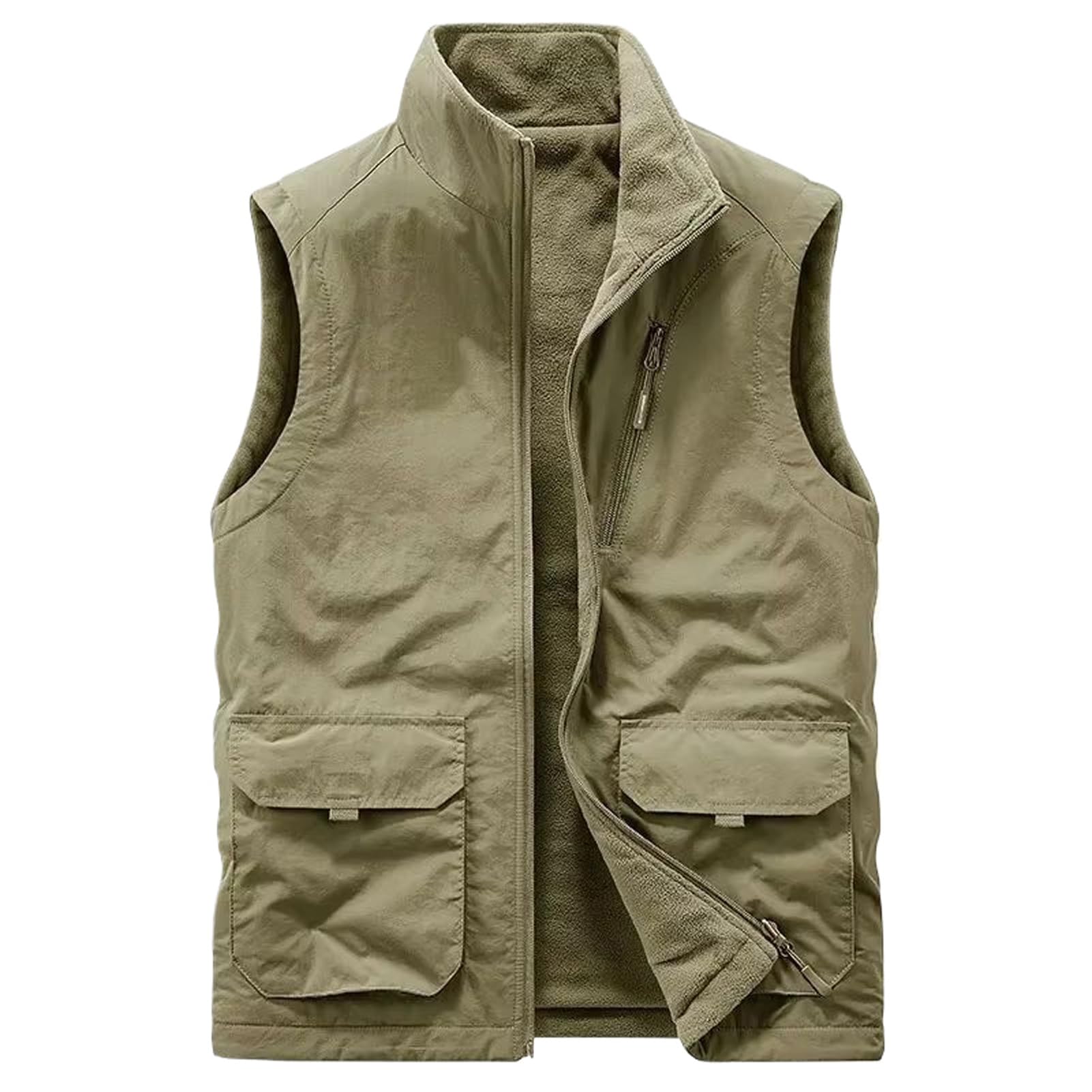 Chaleco grueso de doble cara para hombre en otoño e invierno 8