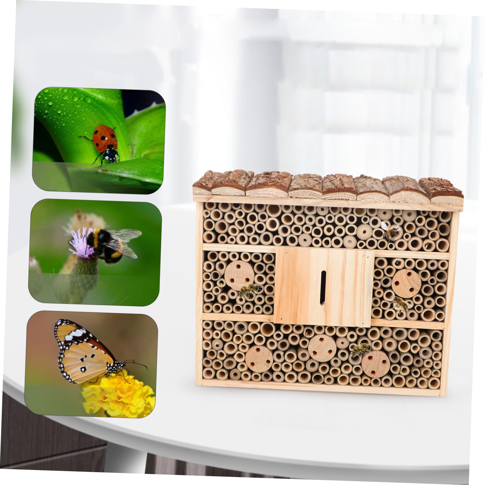VANZACK Gartendekoration Aus Holz Insektenhaus-hüttenornament Schmetterlinge Hütte Für Gartenhof