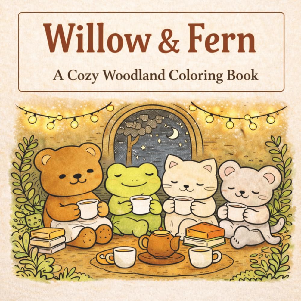 Willow & Fern: A Cozy Woodland Coloring Book