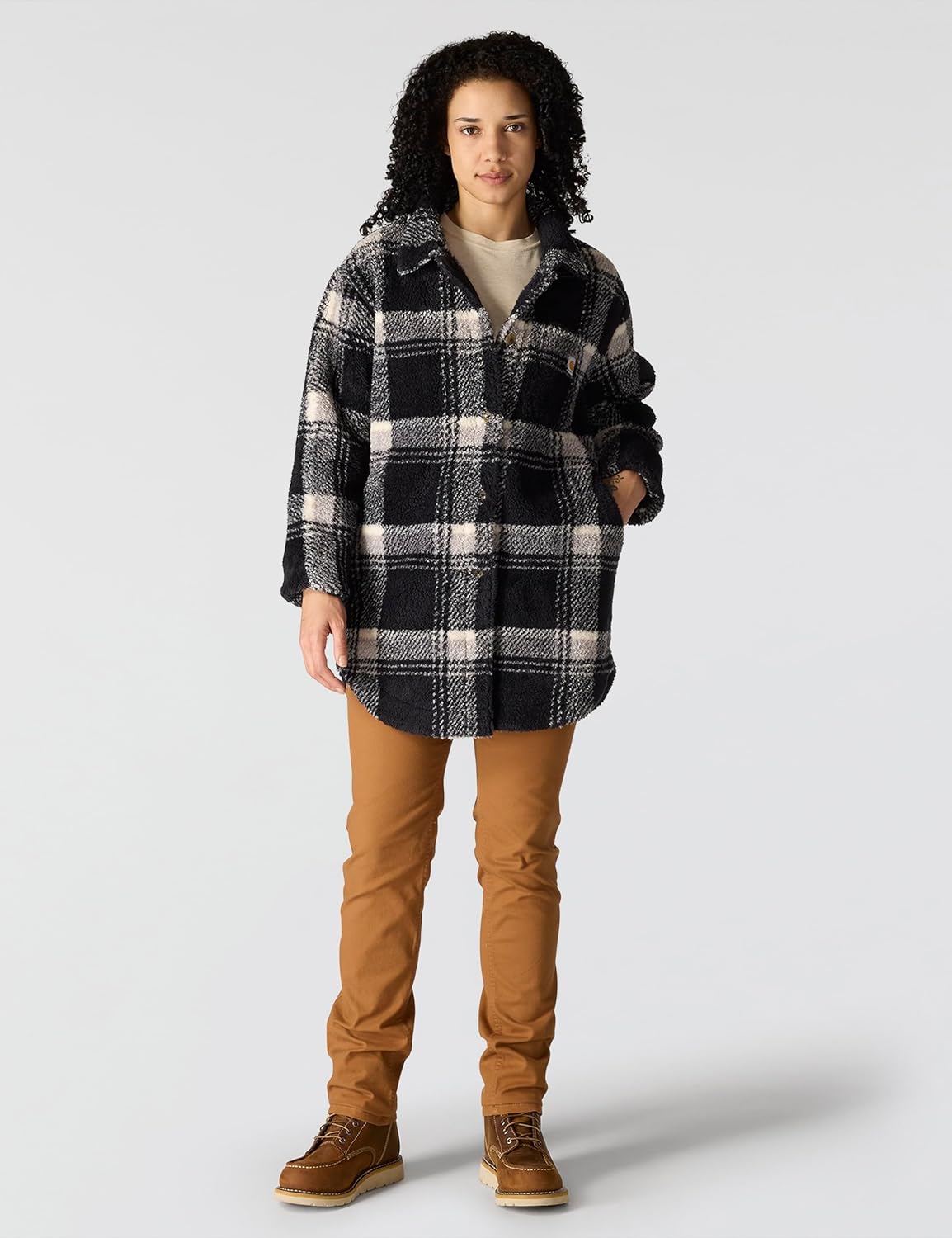 Carhartt womens Loose Fit Fleece Coat - Image 4