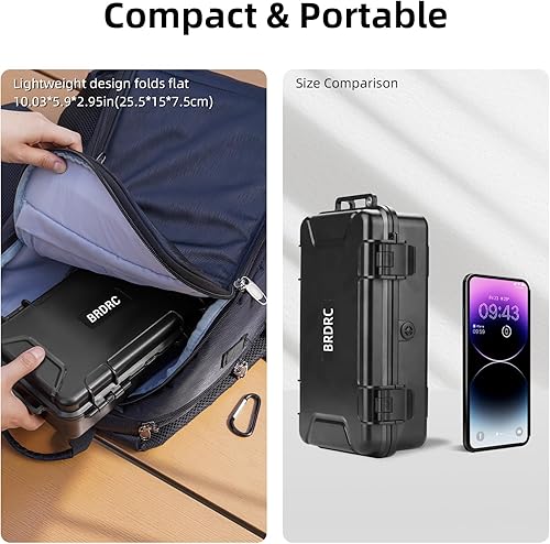Miniatura 3 de BRDRC Estuche de bolsillo 3, funda rígida impermeable, bolsa de almacenamiento portátil de viaje para DJI Osmo Pocket 3 Creator Combo Accesorios