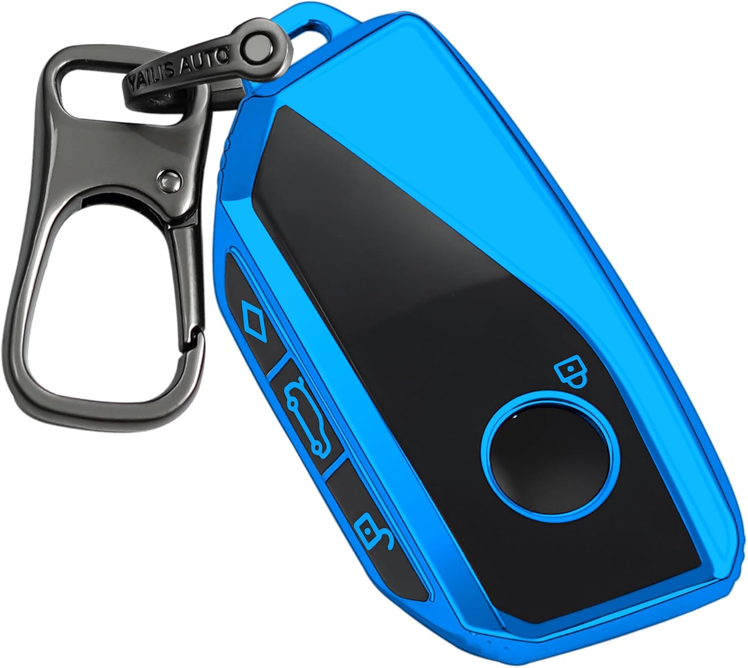 Amazon.com: Kirsnda for BMW Key fob Cover with Keychain,Soft TPU ...