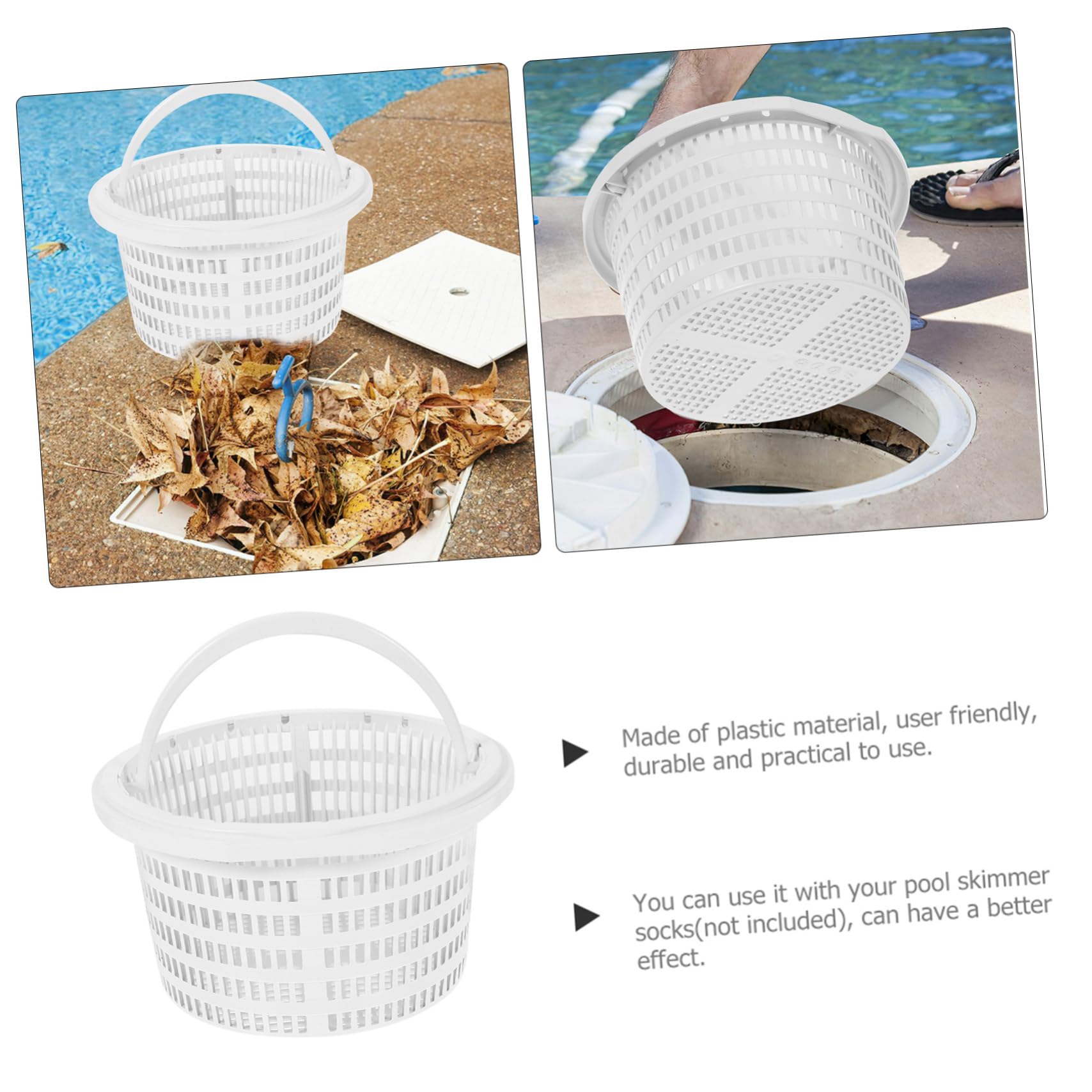BESPORTBLE 3piezas Cesta De Filtración para Skimmer De Piscina De Cesta De Compatible Filtros para Enterradas para Limpiar Residuos y Debris