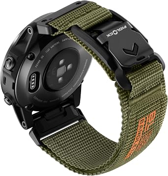 Bandletic Compatible with Garmin Fenix 6S Watch Band, 20mm Quick Fit Rugged Nylon Strap with Magnetic Fidlock V-Buckle for Fenix 8 43mm/7S Pro/5S Plus/Instinct 2s E 40mm/Epix 2 Pro 42mm, L-Army Green