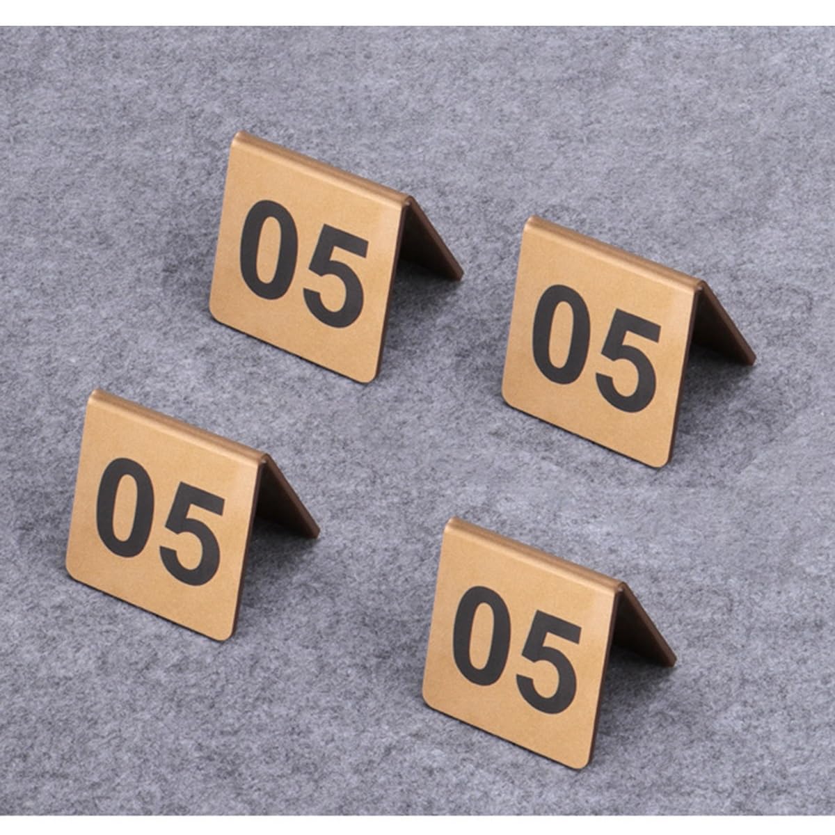 Números de Mesa, 1-10, Placa de número de Restaurante, Placa de Asiento Reservado, Suministros for Fiestas de Bodas, cumpleaños y Matrimonio(Gold)