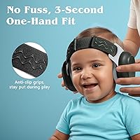 Vista 4 de Bella's Friends Orejeras para bebés para protección contra el ruido, cómodos y ajustables, auriculares con cancelación de ruido de 24 dB para bebés