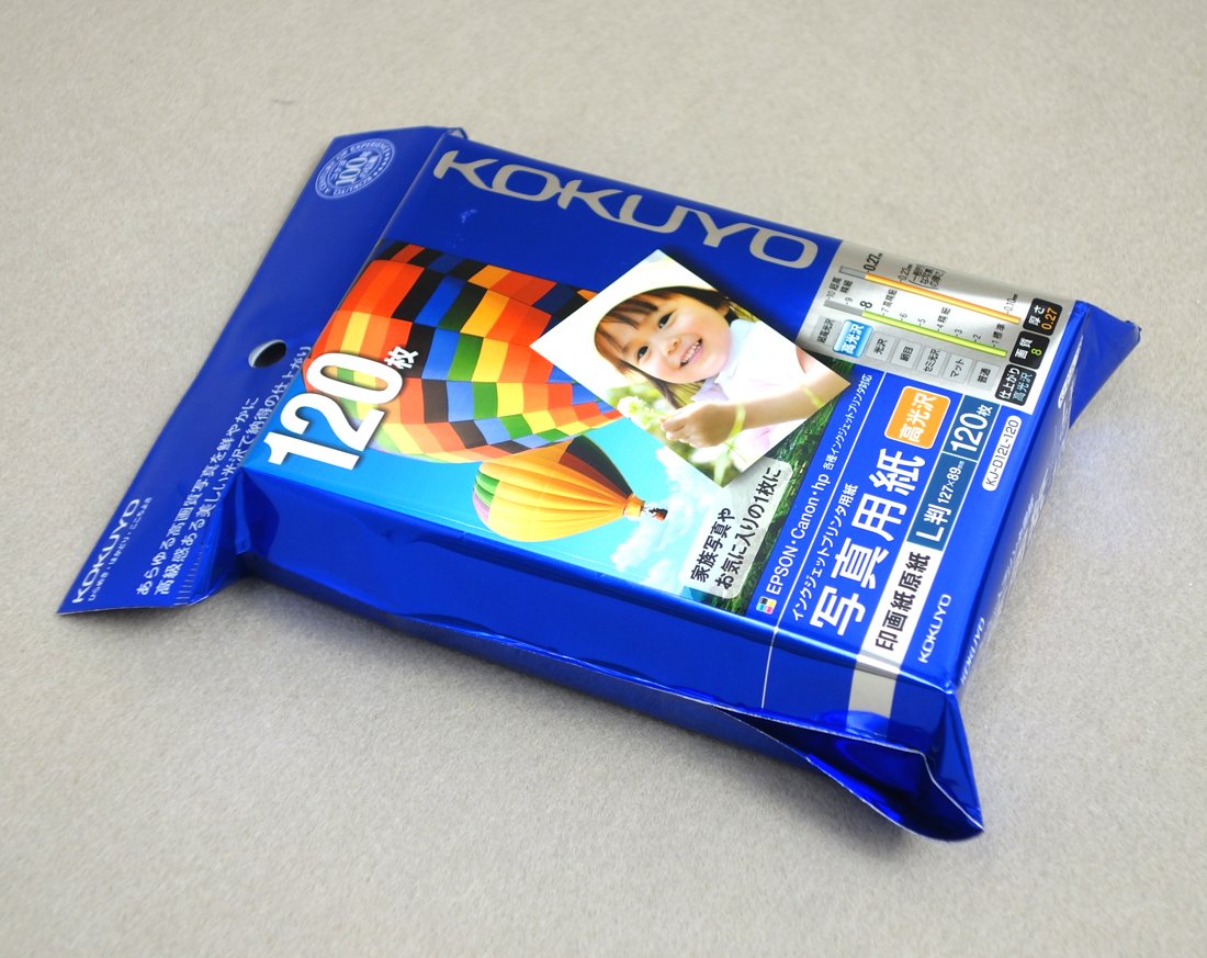 【新品】KOKUYO KJ-D12L-120写真用紙 光沢 Ｌ判 120枚入り10セット インクジェットプリンター用 写真用紙 光沢紙・厚手 （L判・120枚） KJ