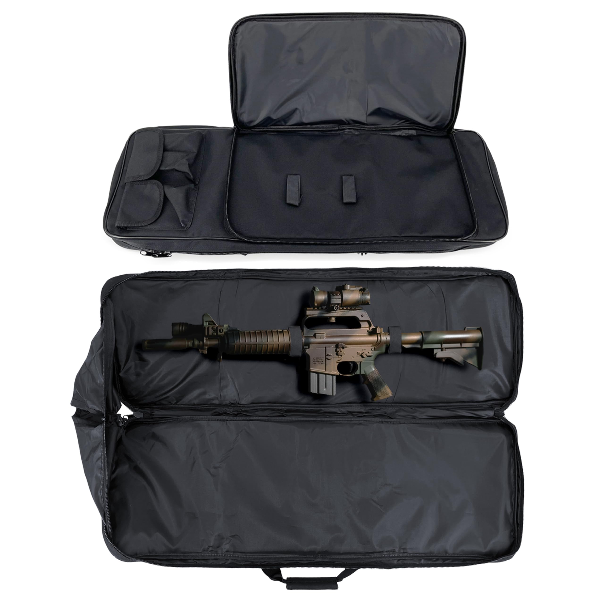 Alephnull Fodero Fucile da Caccia Custodia Fucile 120/100 / 85 cm Borsa per armi lunghe Custodia tattica Armi lunghe Zaino per fucile Custodia morbida per fucile