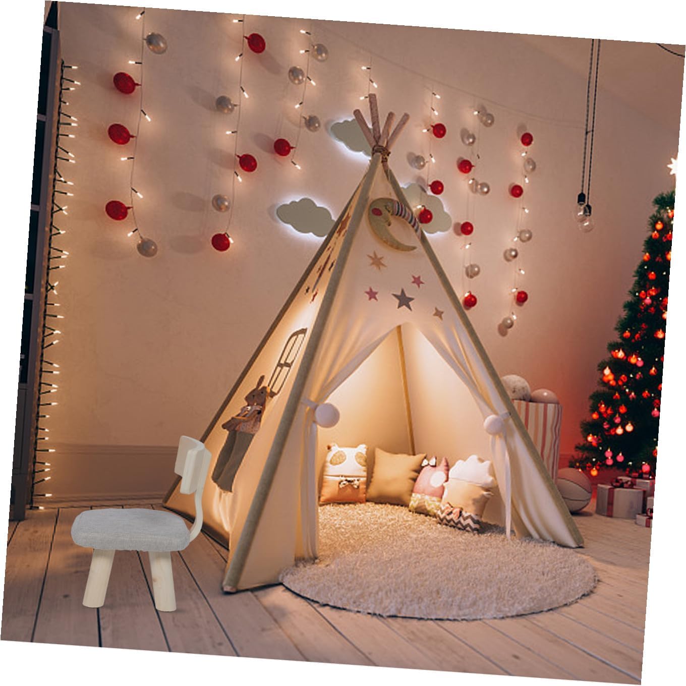 Alipis Boys and Girls -Fall Stool Backrest Creative Boy Girl Chair Safe and Comfortable Seat for Boy Girl Bedroom Playroom Living Room for Family Use