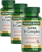 Vista 8 de Nature's Bounty Vitaminas del Complejo Súper B con Vitamina C y Ácido Fólico, Vitaminas para el Apoyo Inmune y la Energía Celular, 150 Tabletas