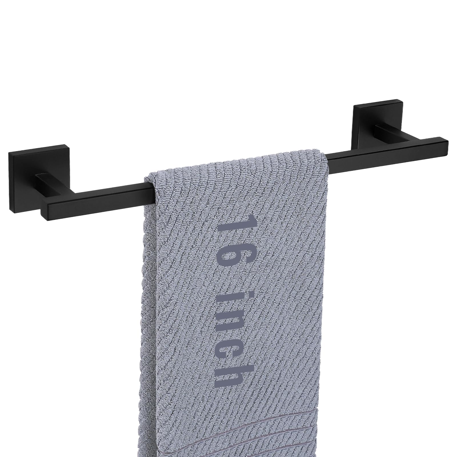 YACVCL Electric Heated Towel Rail H620mm W500mm (Black.)