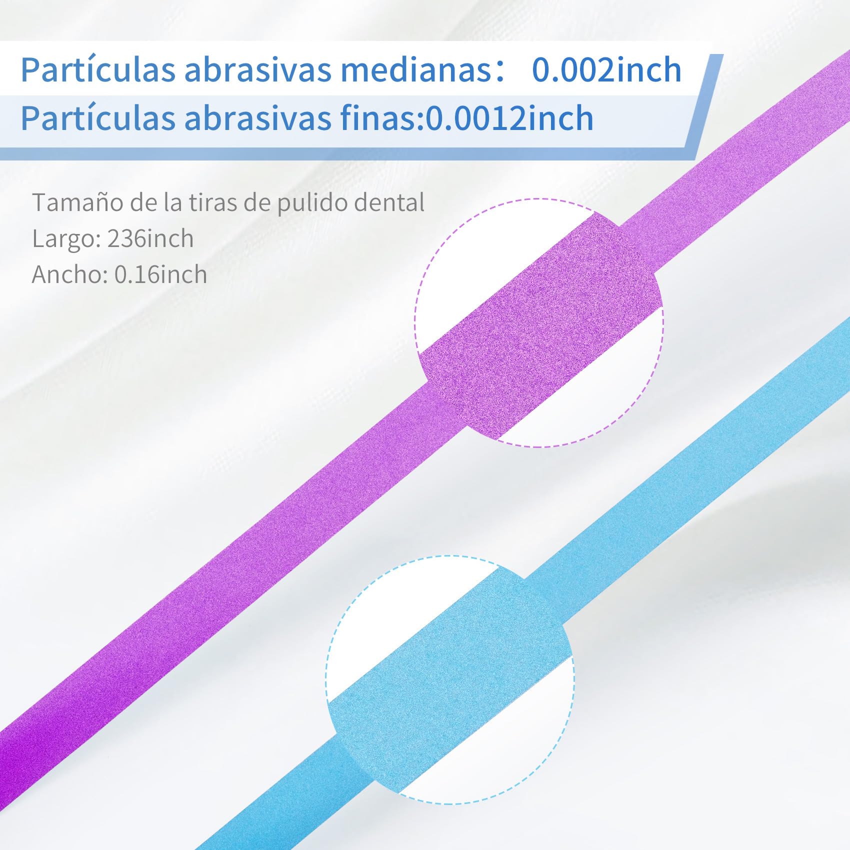 Annhua Tiras de Pulido Dental Abrasivo y Acabado 4mm x 6M Fine Azul